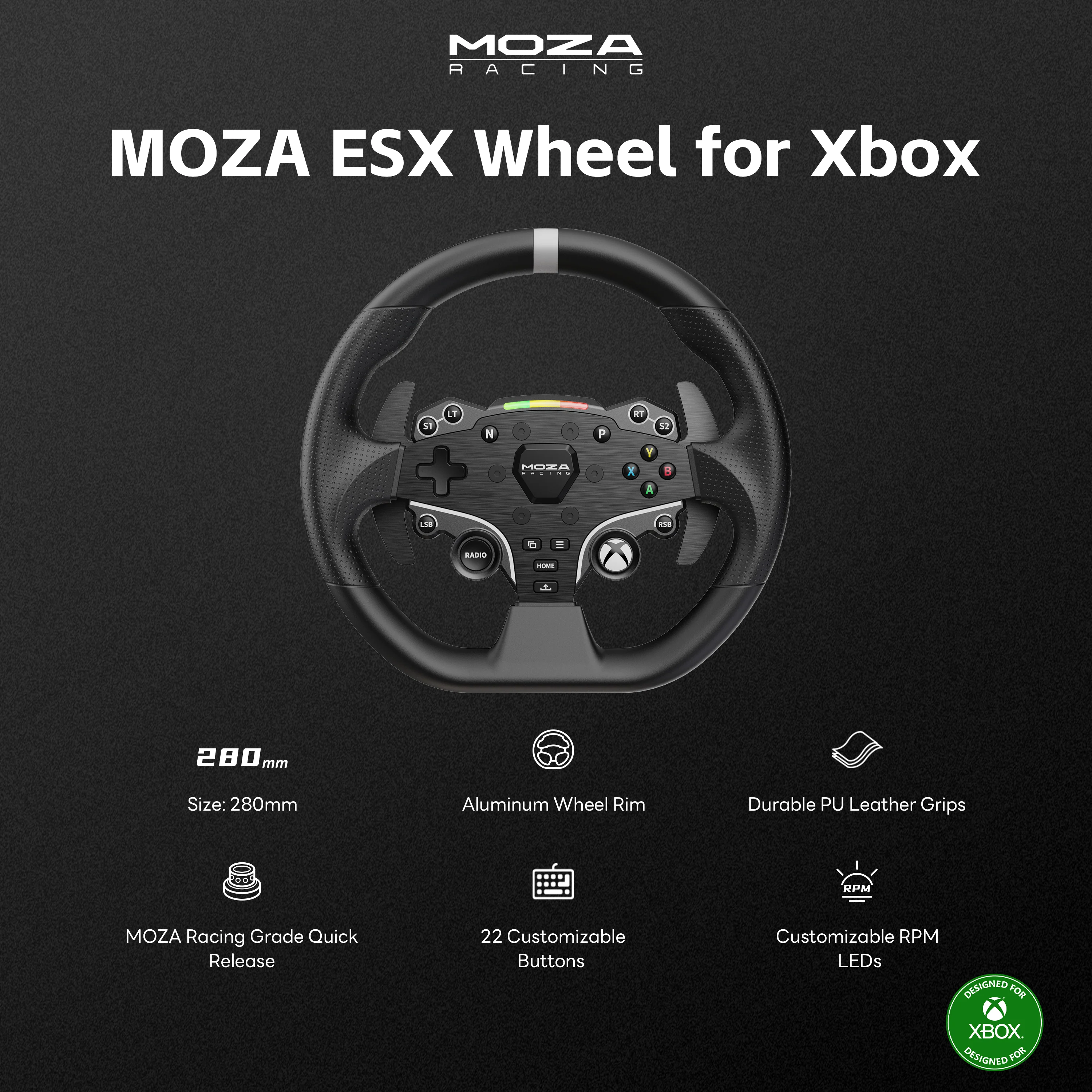 MOZA ESX Steering Wheel - Image 3