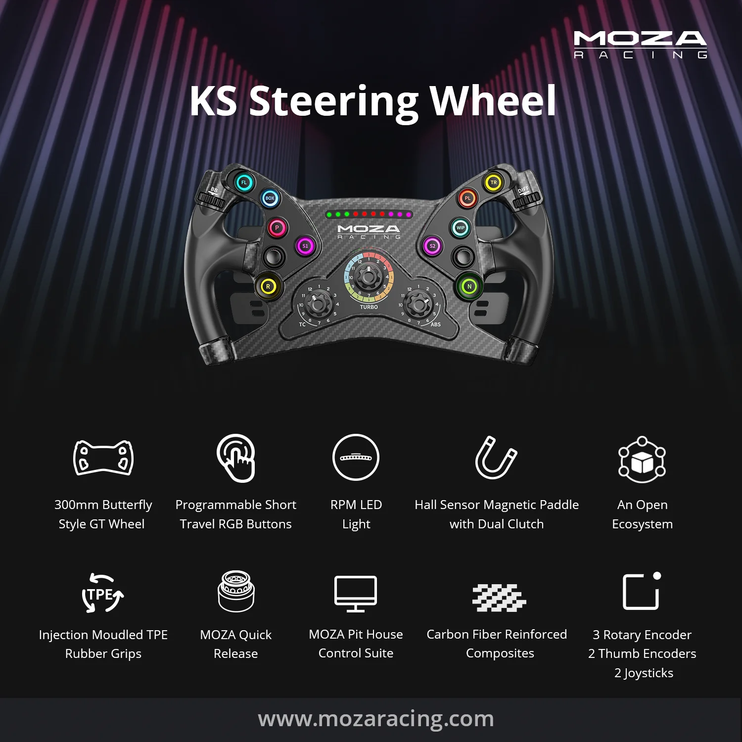 MOZA KS Steering Wheel - Image 3